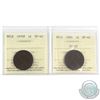 Image 1 : 1876H & 1880 RO ED Newfoundland 1-cent ICCS Certified EF-40.  2pcs.