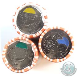 2011 Canada 25-cent Peregrine Falcon, Bison & Orca Whale Circulated Rolls of 40pcs with All Coins Co