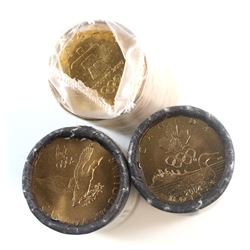 2004 Canada Lucky Loon, 2006 Lucky Loon & 2010 Inukshuk Olympic Loon Original Rolls of 25pcs. 3 roll