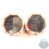 Image 1 : 2012 Canada 25-cent Tecumseh Circulated Rolls. One roll is fully coloured and the other is fully non
