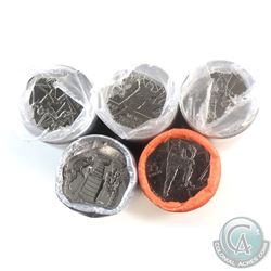 Group Lot of 2007-2017 Canada Hockey Themed 25-cent Original Rolls of 40pcs. You will receive 2007 O