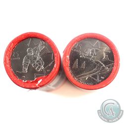 2007 Canada 25-cent Alpine Skiing & 2009 25-cent Sledge Hockey Original Olympic Special Wrap Rolls o