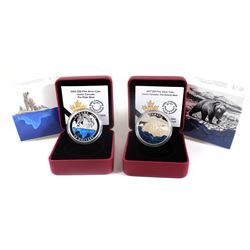 2016 Canada $20 Iconic Canada - The Polar Bear & 2017 $20 Iconic Canada - The Grizzly Bear Fine Silv