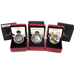 2013 & 2014 Canada $20 Fine Silver Coins - 2013 The Beaver, 2013 Untamed Canada - Arctic Fox & 2014 