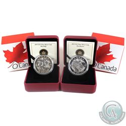 2013 Canada $25 O Canada - The Beaver & The Wolf. 2pcs (TAX Exempt)