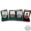 Image 1 : 2001-2004 Canada $5 1oz Coloured Maple Leaf Fine Silver Coins. 4pcs (TAX Exempt) Coins may have ligh