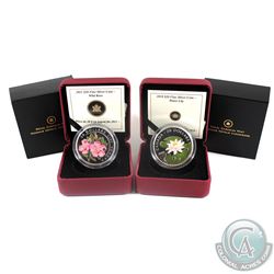 2010 Canada $20 Swarovski Crystal - Crystal Water Lily & 2011 $20 Swarovski Crystals - Wild Rose Fin