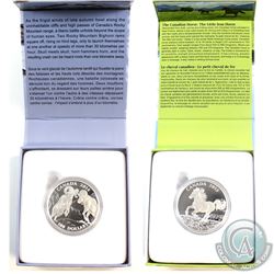 2014 Canada $100 Bighorn Sheep & 2015 $100 Canadian Horse Fine Silver Coins (Horse capsule lightly s