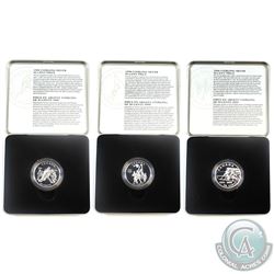 1999 & 2000 Canada 50-cent Sterling Silver Sports Coins in Metal Tins - 1999 First Grey Cup Game in 