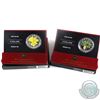 Image 1 : 2005 & 2006 Canada $5 1oz Fine Silver Coloured Maple Leafs (Coins have light toning spots). 2pcs (TA