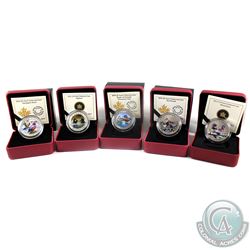 2013-2015 Canada 25-cent Ducks of Canada Coloured Cupronickel Coins - 2013 Wood Duck, 2013 Mallard, 