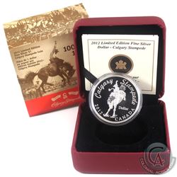 2012 Canada $1 Calgary Stampede Centennial Special Edition Proof Fine Silver Coin. (TAX Exempt)