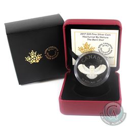 2017 Canada $20 Nocturnal By Nature - The Barn Owl Fine Silver Coin. (TAX Exempt)