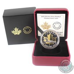 2019 Canada $25 Piedfort Timeless Icons - Loon Fine Silver Coin. (TAX Exempt)