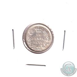 1871H Canada 10-cent EF-AU