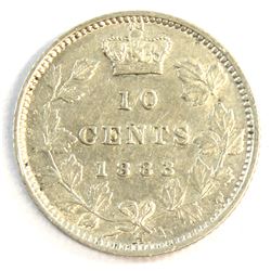 1883H Canada 10-cent Extra Fine. A nice semi key date coin.