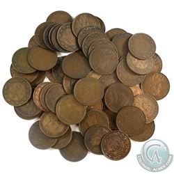 Group Lot of Canada Mixed George V Large Cents. 60pcs