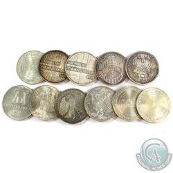 Lot of 11x Germany 5 Mark Silver Coins. You will receive 116 grams total of silver coinage.