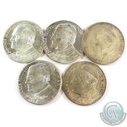 Lot of 5x Pope Medals from the Vatican.
