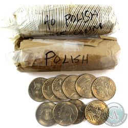 Group Lot of Approximately 90x 1965-1967 Poland 10 Zloty Coins Mostly in Cardboard Rolls in UNC+ Con