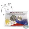Image 1 : 1947-S Philippines 2-coin MacArthur Silver Set. This set was minted by the San Francisco Mint to hon