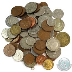 Group Lot of 70x Mixed World Coins.