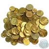 Image 1 : Group Lot of 80x Mixed Brass Coloured World Coins.