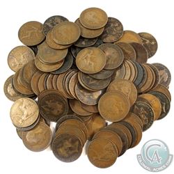 Group Lot of 100x Mixed Year Great Britain Pennies.