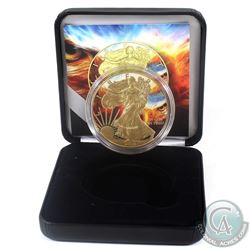 2018 United States $1 Gilt & Colourized Eagle Eye 1oz American Eagle (Tax Exempt) Comes with COA and
