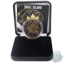 2018 Canada $5 Gilt & Colourized Skull Island 1oz Fine Silver Maple (Tax Exempt) Comes with COA and 