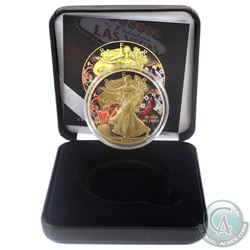2015 United States $1 Gilt & Colourized Las Vagas 1oz American Eagle (Tax Exempt) Comes with COA and