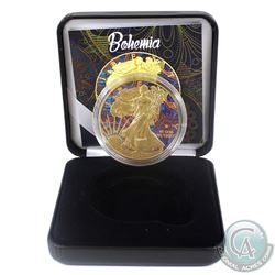 2018 United States $1 Gilt & Colourized Bohemia 1oz American Eagle (Tax Exempt) Comes with COA and d