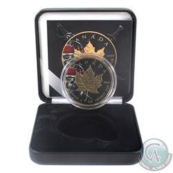 2018 Canada $5 Gilt & Colourized Pirate Skull 1oz Fine Silver Maple (Tax Exempt) Comes with COA and 