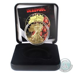 2015 United States $1 Gilt & Colourized Deadpool 1oz American Eagle (Tax Exempt) Comes with COA and 