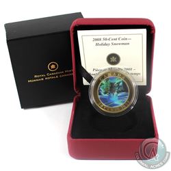 2008 Canada 50-cent Holiday Snowman Lenticular Coin.