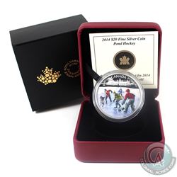 2014 Canada $20 Pond Hockey Fine Silver Coin (TAX Exempt)