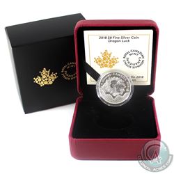 2018 Canada $8 Dragon Luck Fine Silver Coin (TAX Exempt)