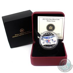2013 Canada $10 Winter Scene Fine Silver Coin (TAX Exempt)