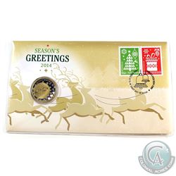 2014 Australia $1 Season Greetings First Day Issue Coin & Stamp Set.