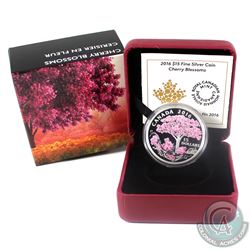 2016 Canada $15 Cherry Blossoms Fine Silver Coin (TAX Exempt)