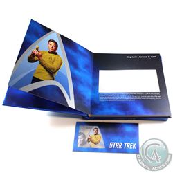 2018 Niue $1 Star Trek - Captain Kirk 5g  Fine Silver Coin Note with Collector's Album (Tax Exempt)