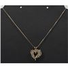 Image 1 : 10K Yellow Gold 18 Inch Chain with Diamond Heart Pendant. Pendant contains 49 Diamonds. Total 4.5gra