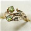 Image 1 : Lady's 10K Yellow Gold Custom Peridot Ring - Size 5 1/2. 3.2 grams.