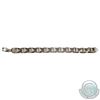 Image 1 : Solid Sterling Silver Anchor-Link Bracelet with Lobster Clasp.  Measures 9" in length with a total w
