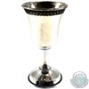 Image 1 : Sterling Silver Israel Kiddush Cup with Filigree Design.  Stands 5" in Height. 80.85 grams.