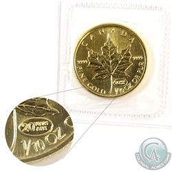 1999 Canada $10 1/10oz Fine Gold Maple with 20yrs Privy Mark (Tax Exempt)
