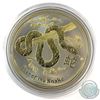 Image 1 : 2013 Australia $1 Year of the Snake 1oz Fine Silver Coin with Selective Gold Plating (Tax Exempt)