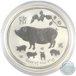 2019 Australia $1 Year of the Pig 1oz. .999 Fine Silver Coin (Tax Exempt)