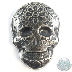 Day of the Dead 2oz Silver Sugar Skull No Colour - Monarch Poured Bar (Tax Exempt)