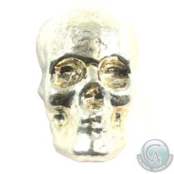 Skull 3oz. Monarch Hand Poured .999 Silver (Tax Exempt)